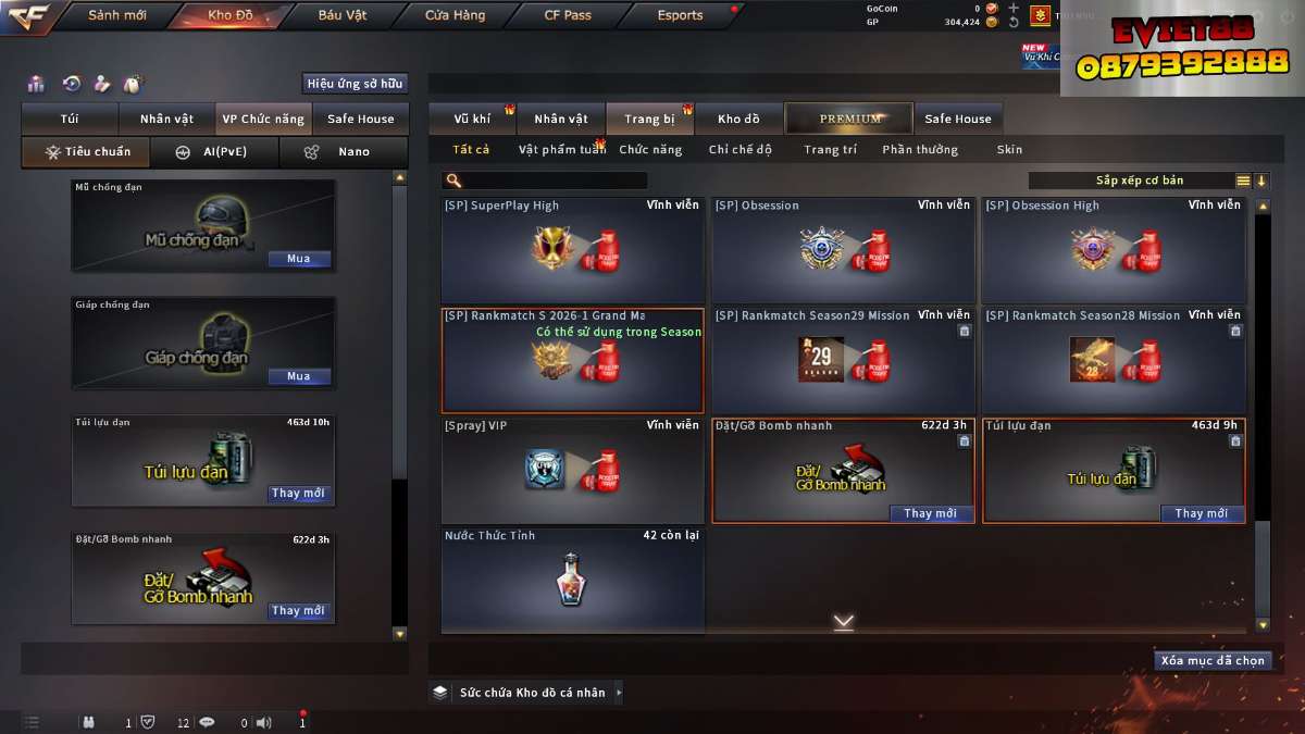 shop acc cf uy tin gia re